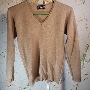 Panda 100% Cashmere Beige Shirt Size 34